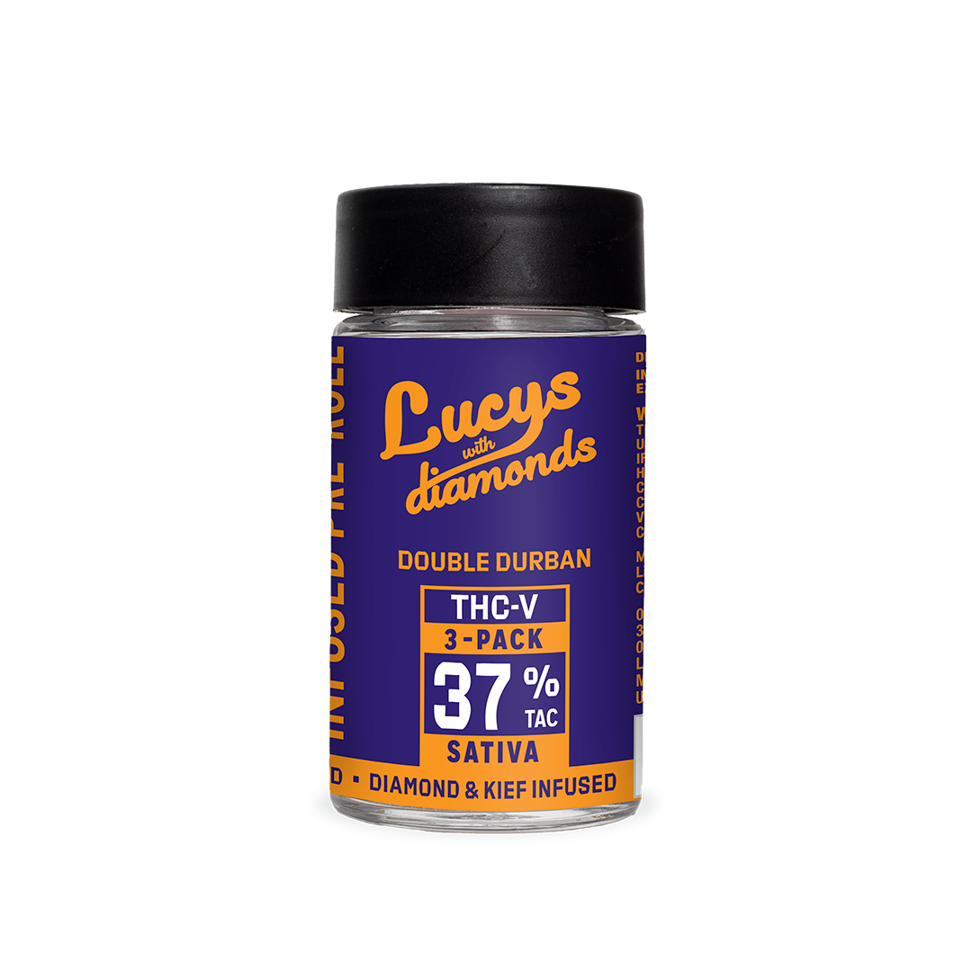 Blotter | Double Durban Lucy's | Diamond Infused 0.7g Pre-Rolls, 3pk
