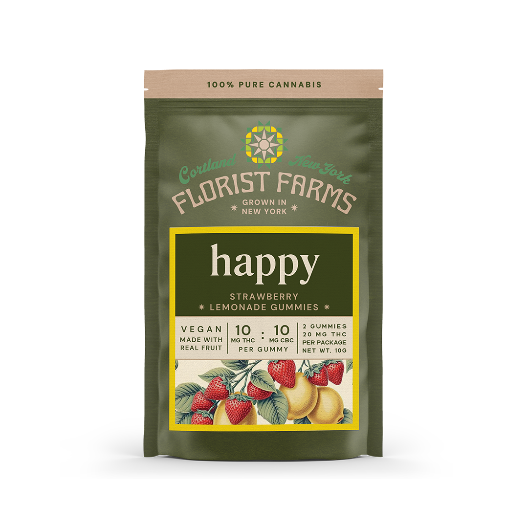 Florist Farms Strawberry Lemonade THC:CBC Gummy, 10mg, 2ct. pkg