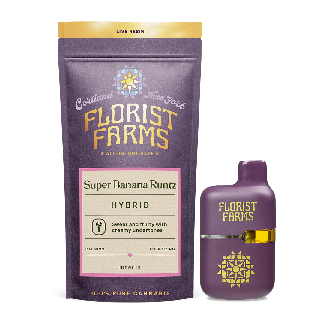 Florist Farms | 1g Live Resin Tank | Super Banana Runtz