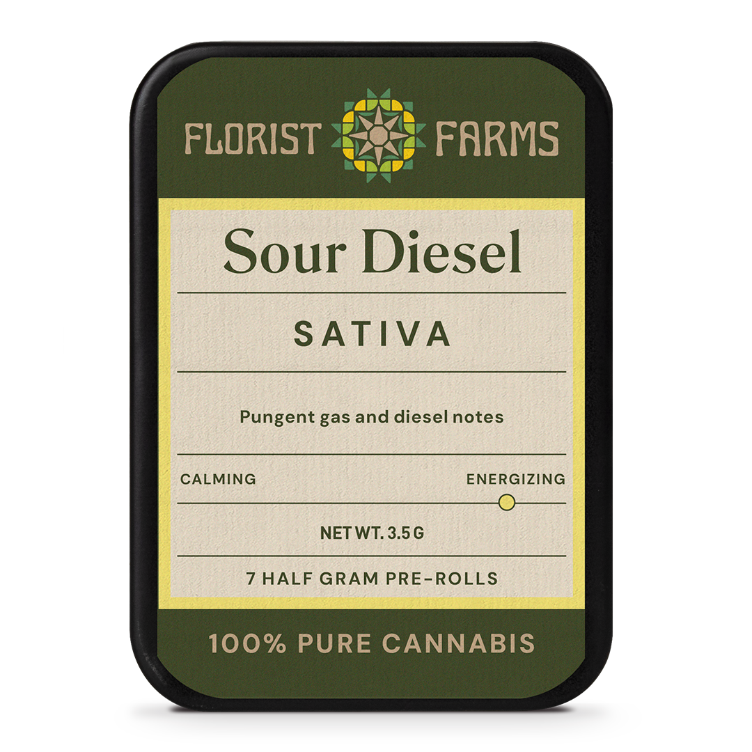 Florist Farms |Sour Diesel | 1/2 Gram Joints | 7pk