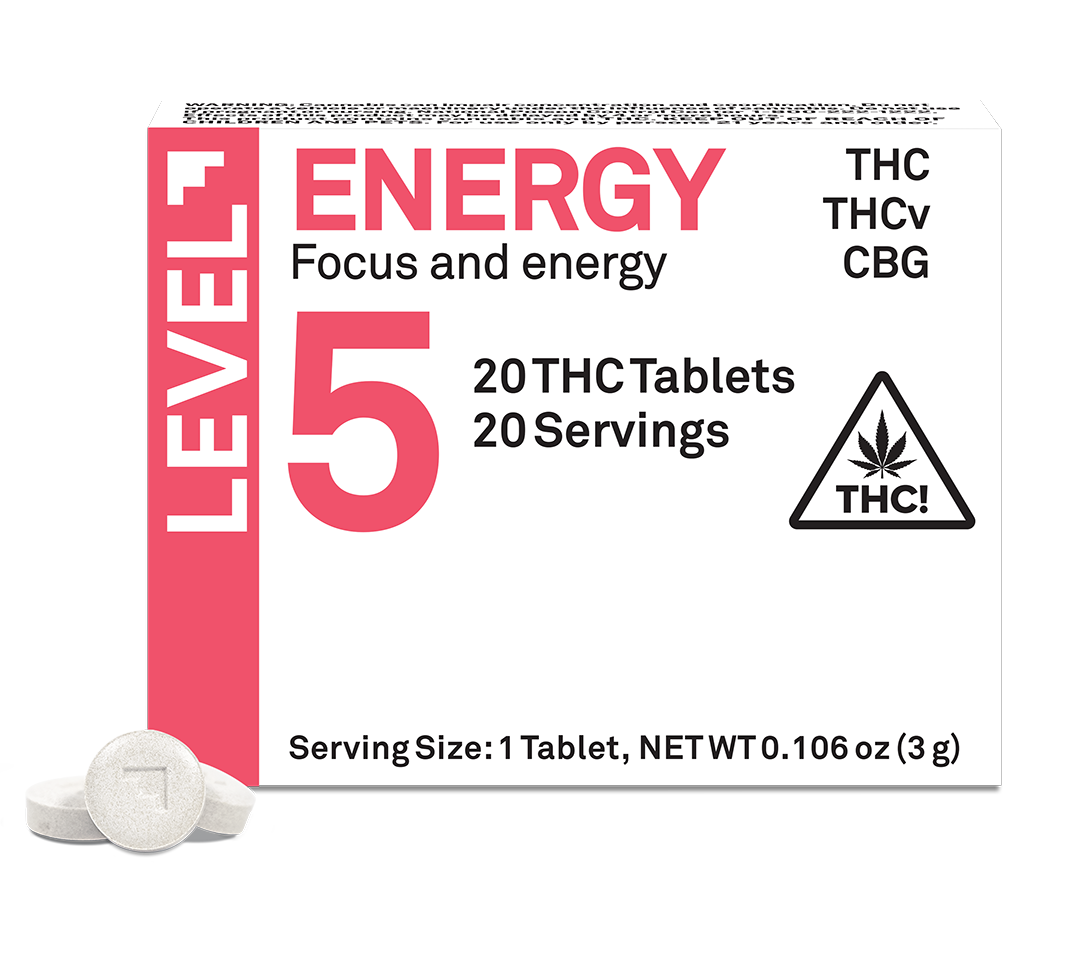 LEVEL 5 Energy protab, THC Tablets 20ct