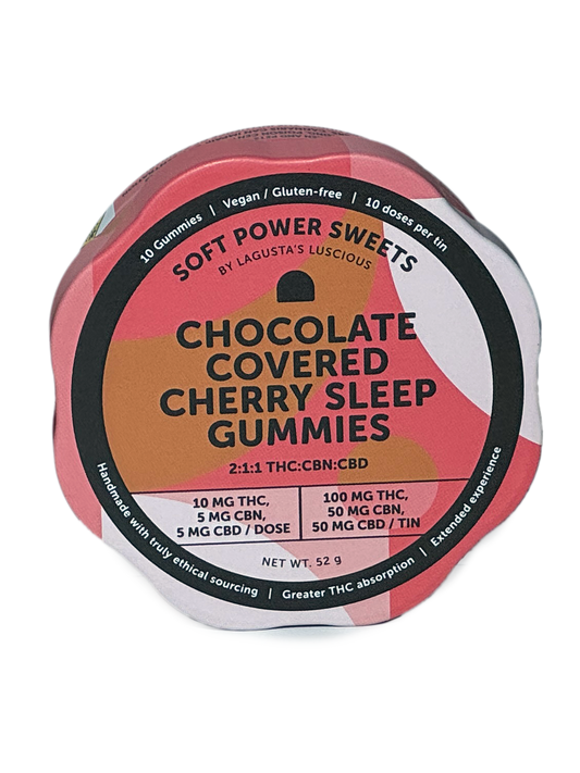 SPSweets | Chocolate Gummy | 10pk | 100mg | Cherry Sleep 2:1:1 CBN:CBD