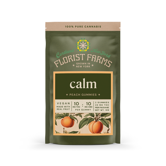 Florist Farms Peach THC:CBD Gummy, 10mg, 2ct. pkg
