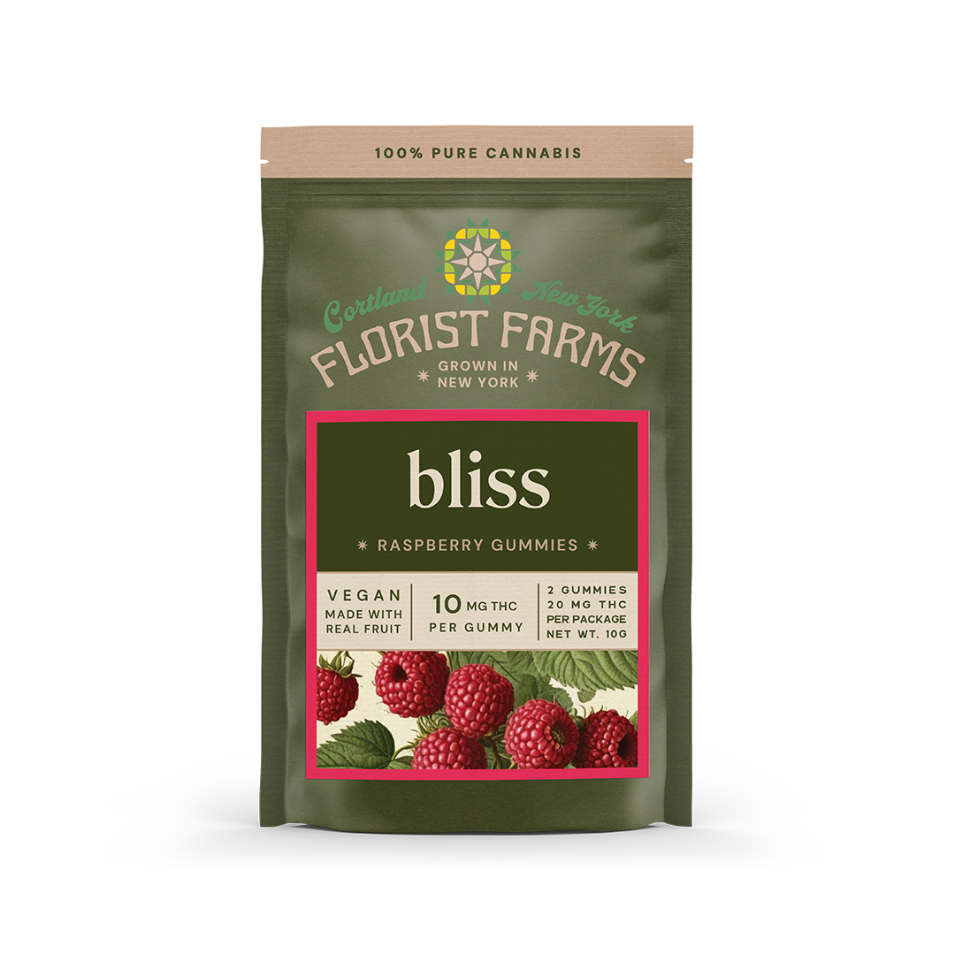 Florist Farms Raspberry THC Gummy, 10mg, 2ct. pkg