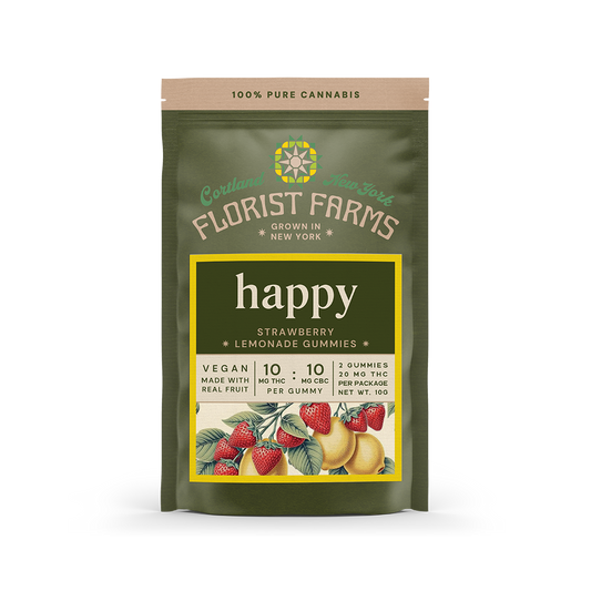 Florist Farms Strawberry Lemonade THC:CBC Gummy, 10mg, 2ct. pkg