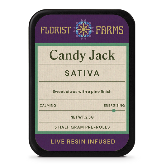 Florist Farms | Live Resin Infused | Candy Jack | 1/2 Gram Joints | 5pk