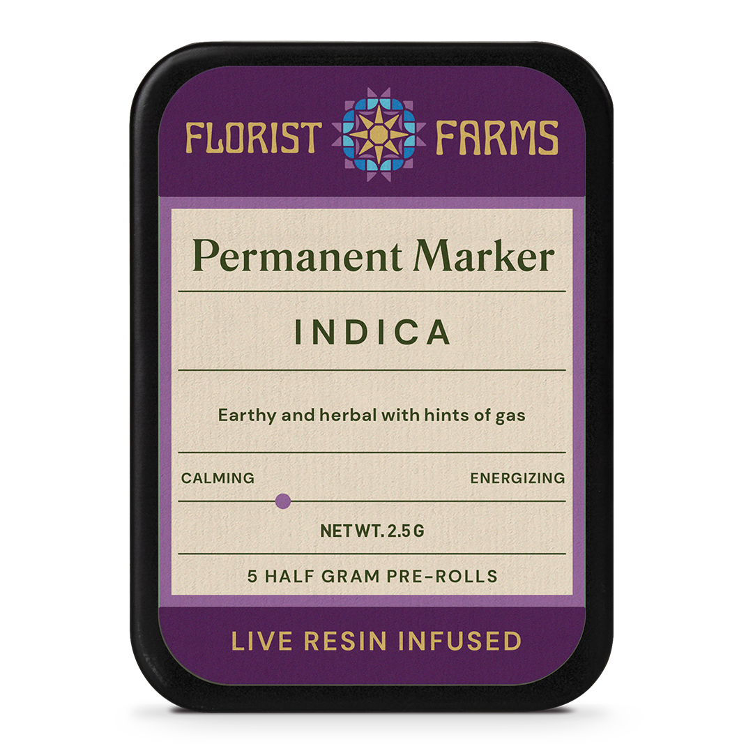 Florist Farms | Live Resin Infused | Permanent Marker | 1/2 Gram Joints | 5pk