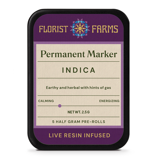Florist Farms | Live Resin Infused | Permanent Marker | 1/2 Gram Joints | 5pk