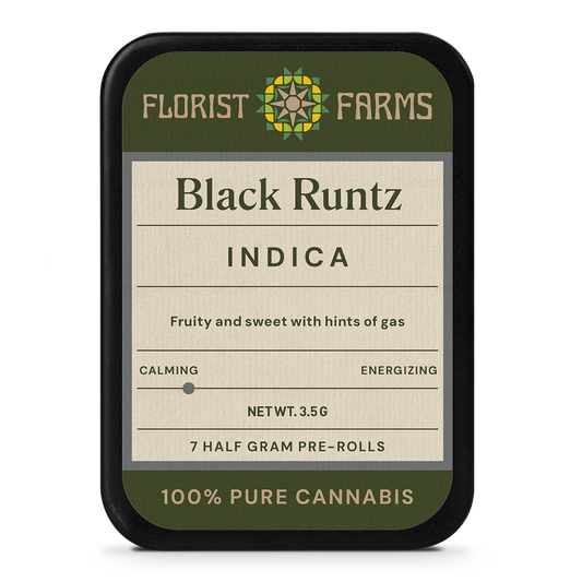 Florist Farms | Black Runtz | 1/2 Gram Joints | 7pk