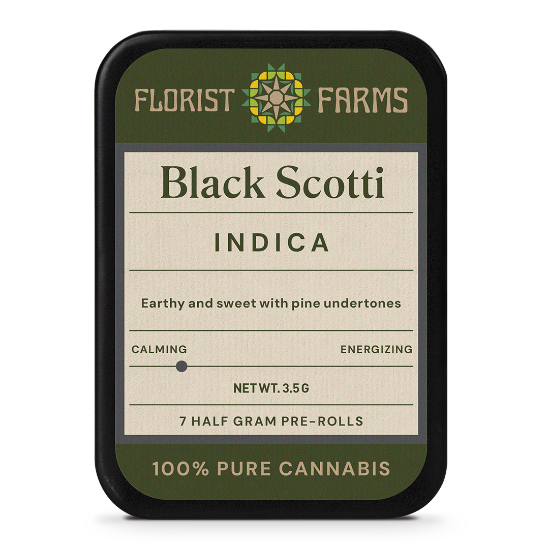 Florist Farms | Black Scotti | 1/2 Gram Joints | 7pk