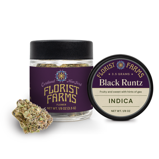 Florist Farms | Flower Jar, 3.5g | Black Runtz