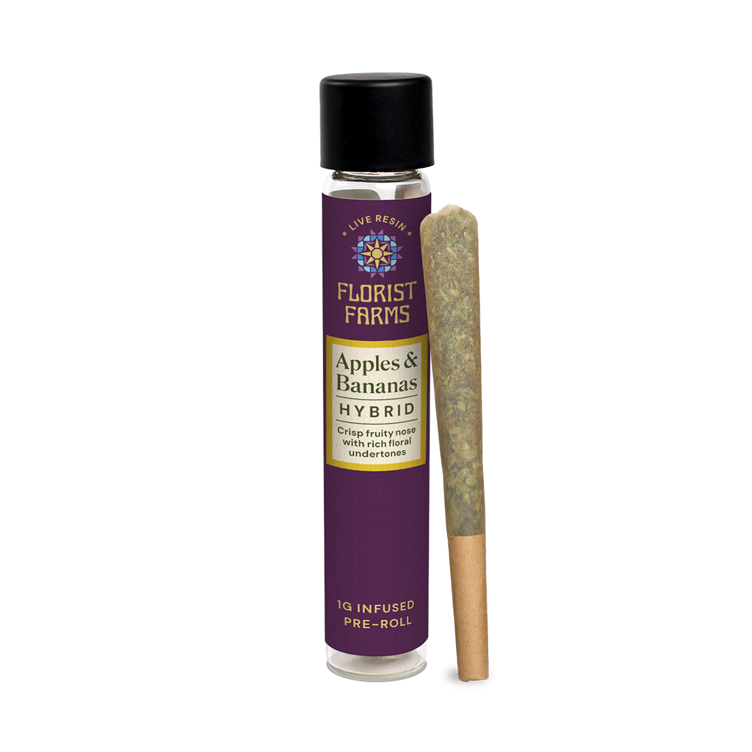 Florist Farms |Live Resin Infused | Apples & Bananas |1 Gram Joint | Single