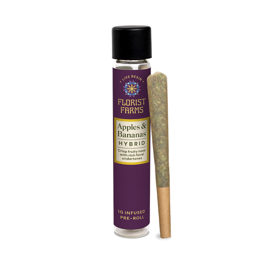 Florist Farms |Live Resin Infused | Apples & Bananas |1 Gram Joint | Single