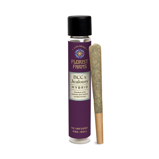 Florist Farms | Live Resin Infused | Banana Cream Cake | 1 Gram Joint | Single