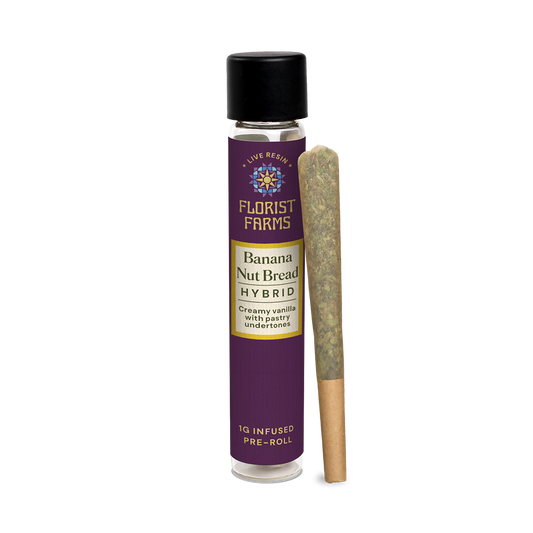 Florist Farms | Live Resin Infused | Banana Nut Bread |1 Gram Joint | Single
