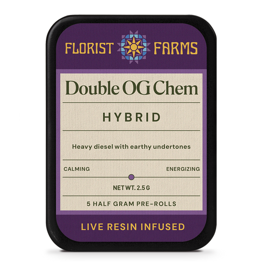 Florist Farms | Live Resin Infused | Double OG Chem | 1/2 Gram Joints | 5pk