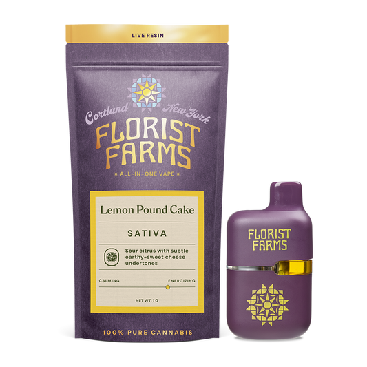 Florist Farms | 1g Live Resin Tank | Lemon Pound Cake