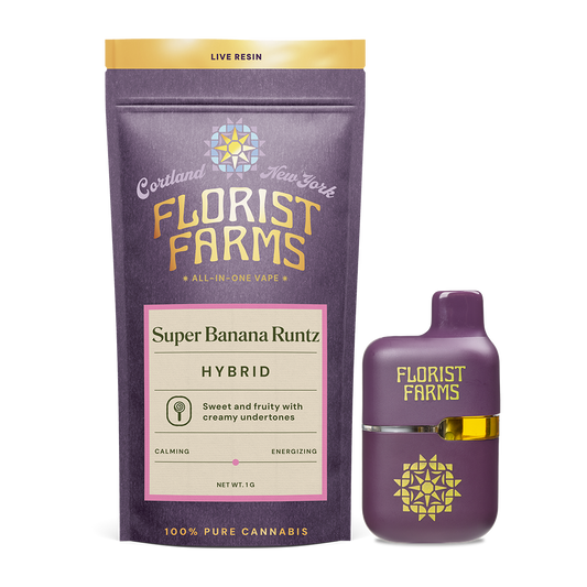 Florist Farms | 1g Live Resin Tank | Super Banana Runtz