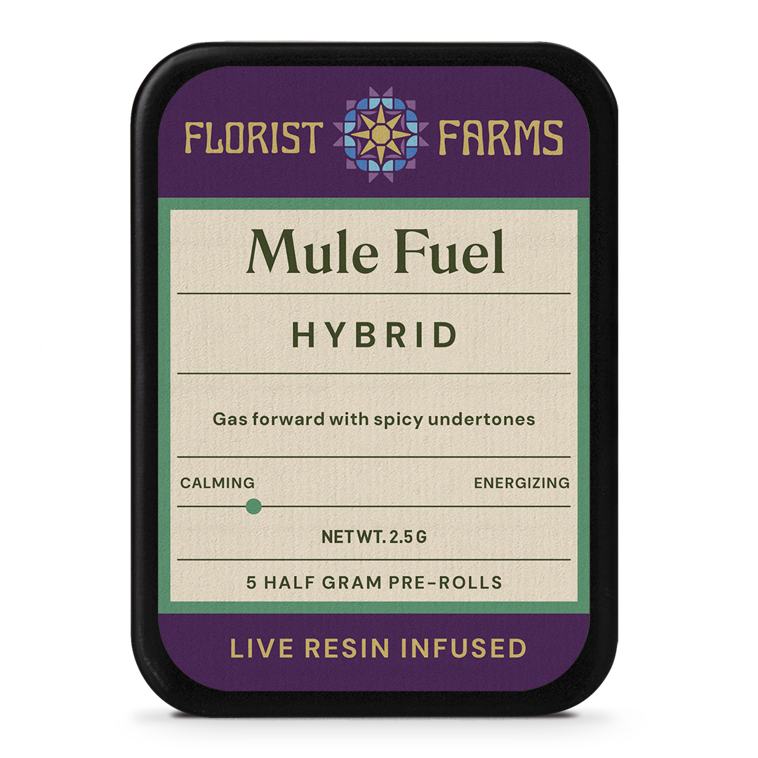 Florist Farms | Live Resin Infused | Mule Fuel | 1/2 Gram Joints | 5pk