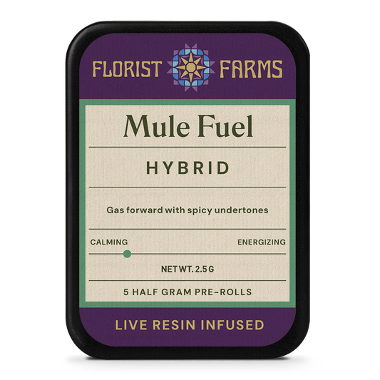 Florist Farms | Live Resin Infused | Mule Fuel | 1/2 Gram Joints | 5pk