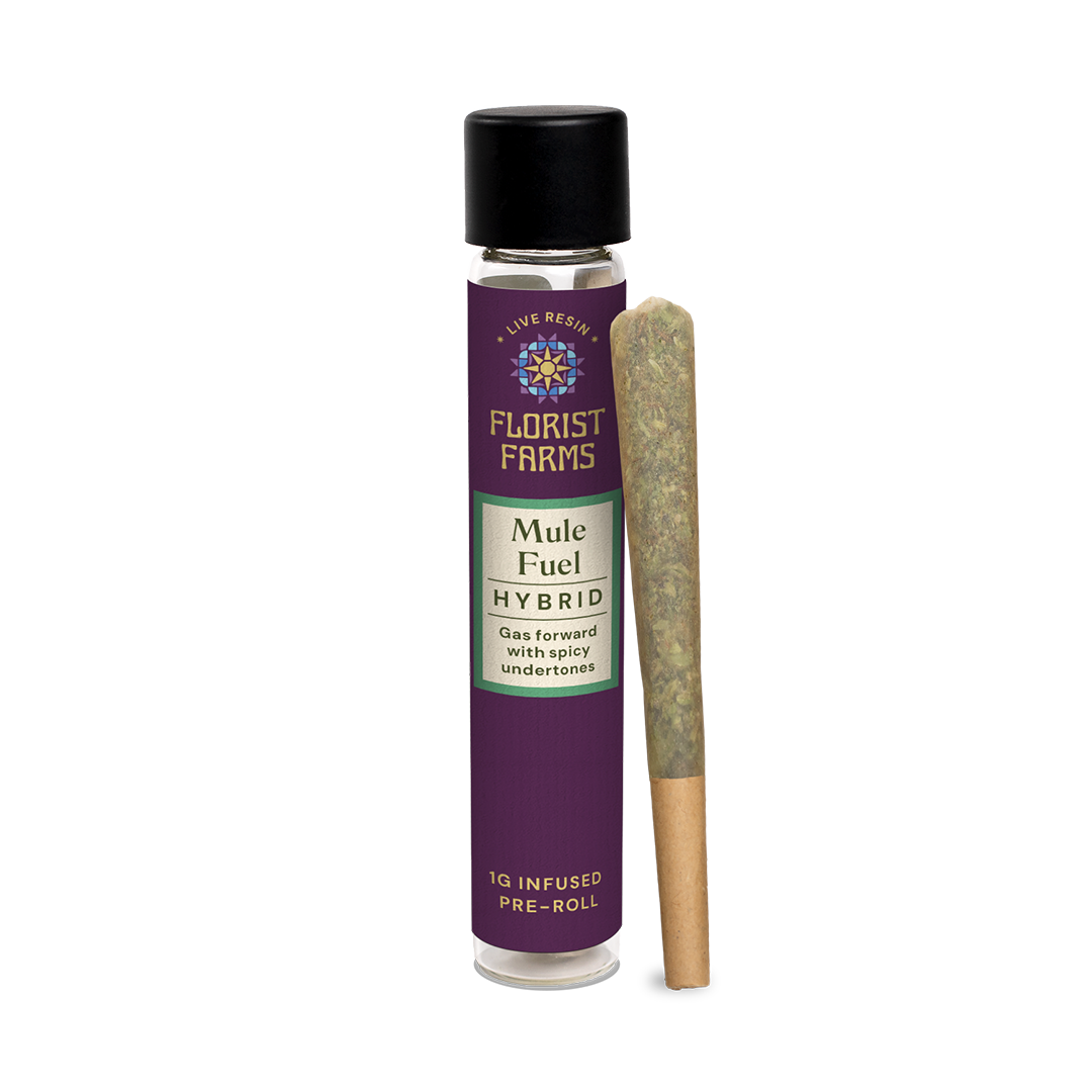 Florist Farms | Live Resin Infused | Mule Fuel | 1 Gram Joint | Single