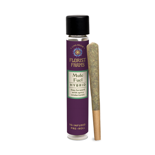 Florist Farms | Live Resin Infused | Mule Fuel | 1 Gram Joint | Single