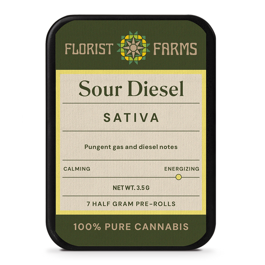 Florist Farms |Sour Diesel | 1/2 Gram Joints | 7pk