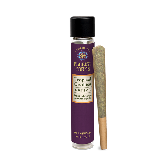 Florist Farms | Live Resin Infused | Tropical Cookies |1 Gram Joint | Single