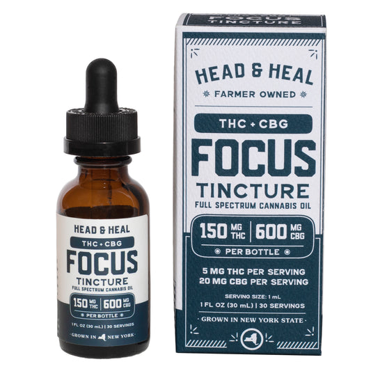 Head & Heal THC:CBG Tincture, Focus Blend - 150mg THC, 1oz Bottle