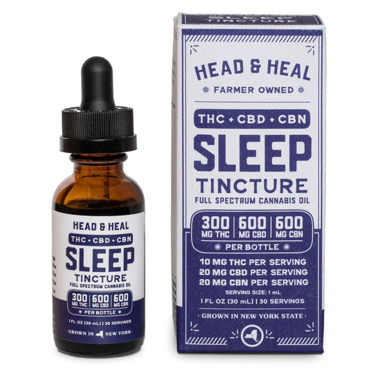 Head & Heal THC:CBN:CBD Tincture, Sleep Blend - 300mg THC, 1oz Bottle