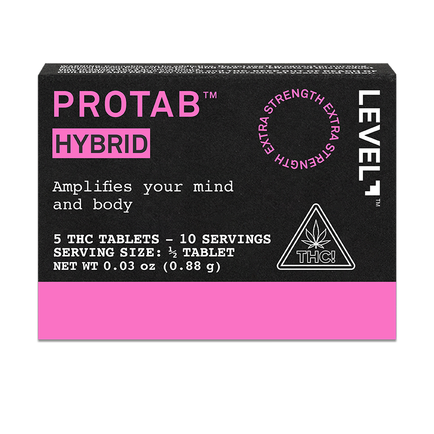 LEVEL Hybrid Protab, Extra Strength THC Tablets - 5ct., 0.03oz (0.88g) pkg.