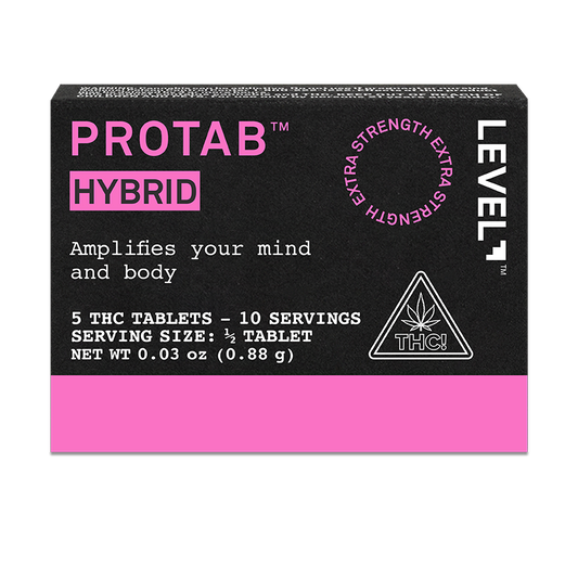LEVEL Hybrid Protab, Extra Strength THC Tablets - 5ct., 0.03oz (0.88g) pkg.