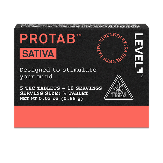 LEVEL Sativa Protab, Extra Strength THC Tablets - 5ct., 0.03oz (0.88g) pkg.