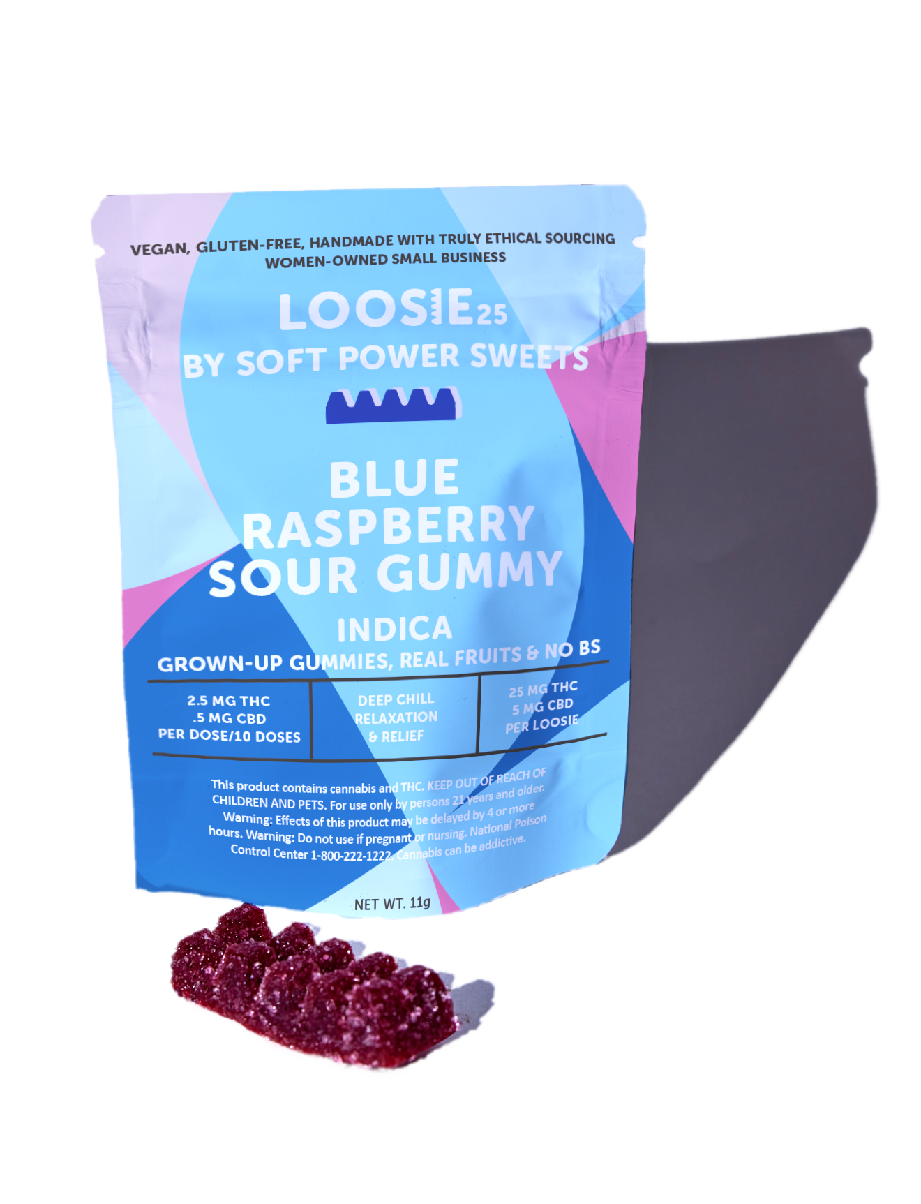 SPSweets | Loosie | Gummy | 25mg | Sour Blue Raspberry