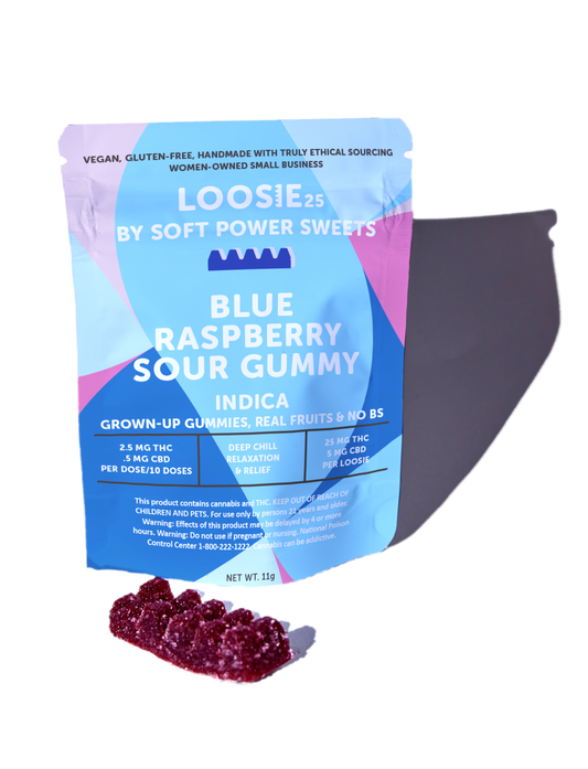 SPSweets | Loosie | Gummy | 25mg | Sour Blue Raspberry