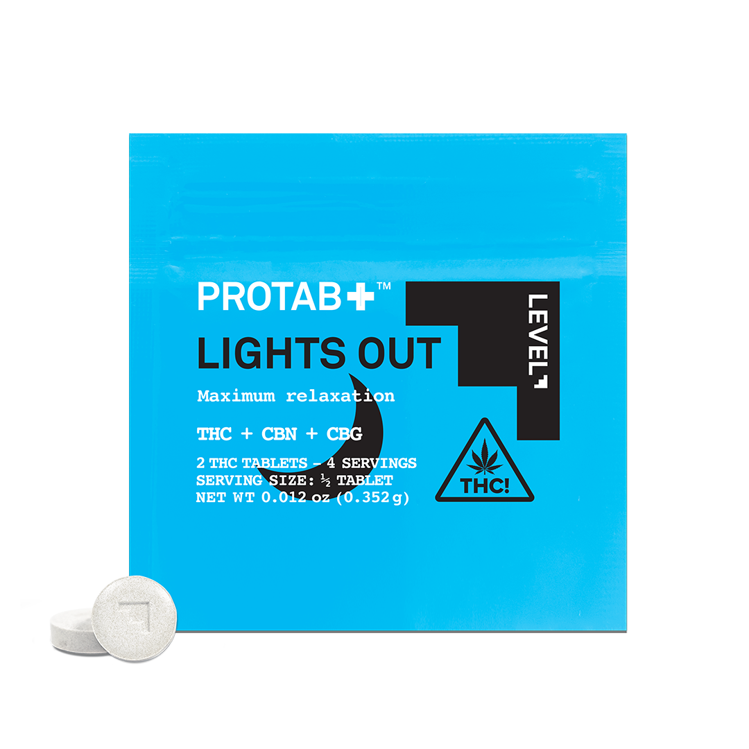 LEVEL Lights Out Protab, Maximum Relaxation THC:CBN:CBG Tablets - 2ct.