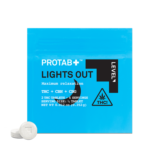 LEVEL Lights Out Protab, Maximum Relaxation THC:CBN:CBG Tablets - 2ct.
