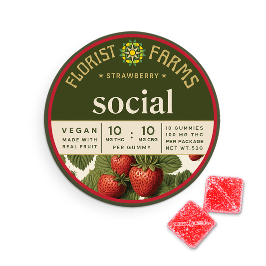 Florist Farms Sour Watermelon THC:THCV Gummy, 10mg, 10ct. pkg
