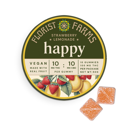 Florist Farms Strawberry Lemonade THC:CBC Gummy, 10mg, 10ct. pkg