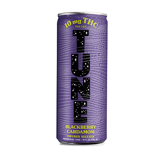 Tune | THC Seltzer | Blackberry Cardamom | 4 x 12oz Cans BOXED