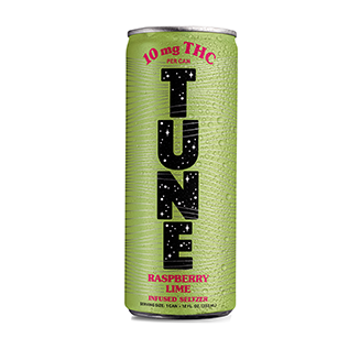 Tune | THC Seltzer | Raspberry Lime | 12oz Single Can